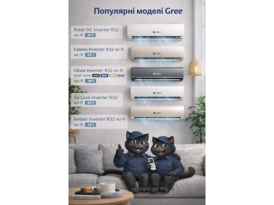 Обзор популярных инверторных моделей Gree на фреоне R32