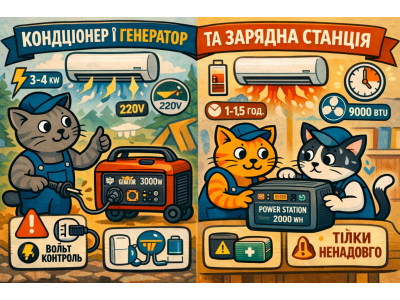 Можно ли запитать кондиционер от генератора или зарядной станции?