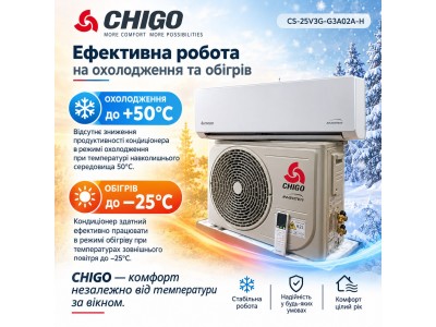 Кондиционер Chigo CS-25V3G-G3A02A-H Heat Pump: купить в Киеве, Харкове, Полтаве | Блог интернет-магазина