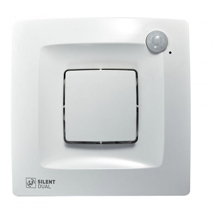 Вентилятор с датчиком движения, влажности и таймером S&P SILENT DUAL-100