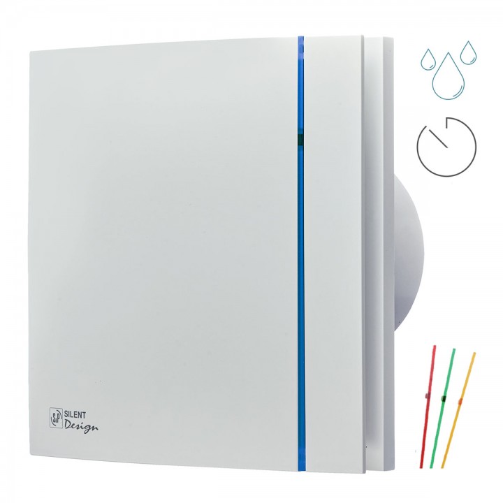 Вытяжной вентилятор с таймером и гигростатом S&P SILENT-200 CHZ DESIGN