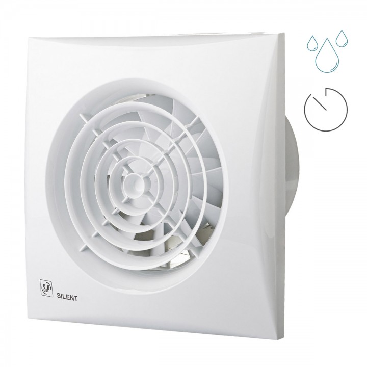 Вытяжной вентилятор с таймером и гигростатом Solar&Palau SILENT-200 CHZ
